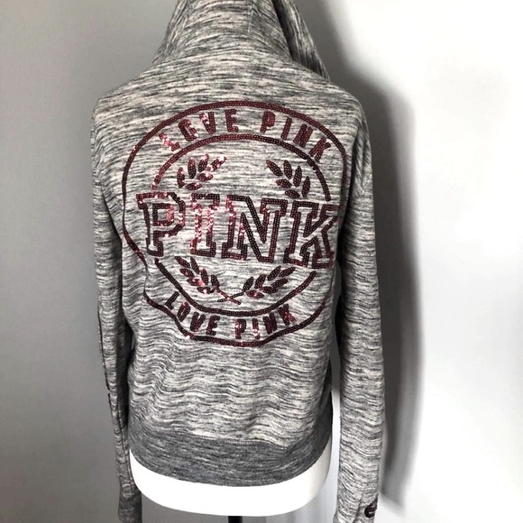🌺Victoria Secret PINK Limited Edition Marled Bling Hoodie🌺 - Picture 2 of 6